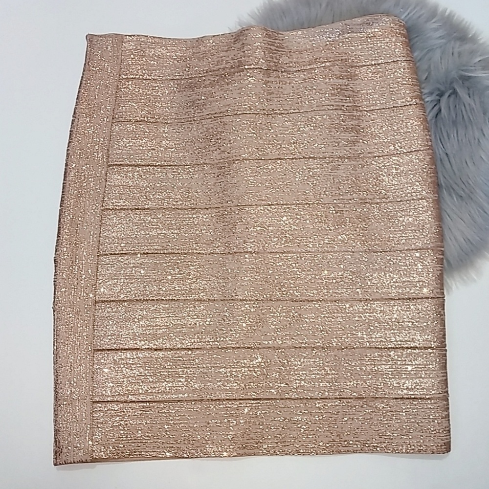 Haute Hippie Sparkly Bondage Pencil Skirt NEW Small